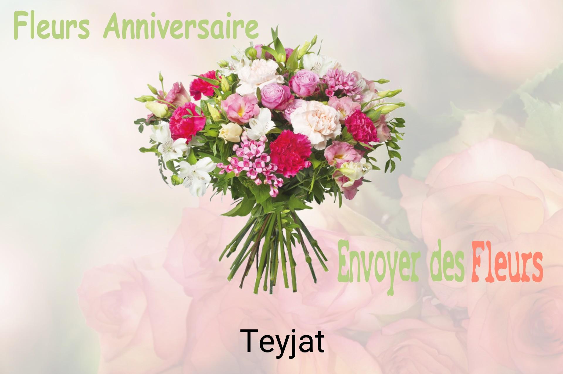 Bouquet de fleurs d’anniversaire livré à Teyjat