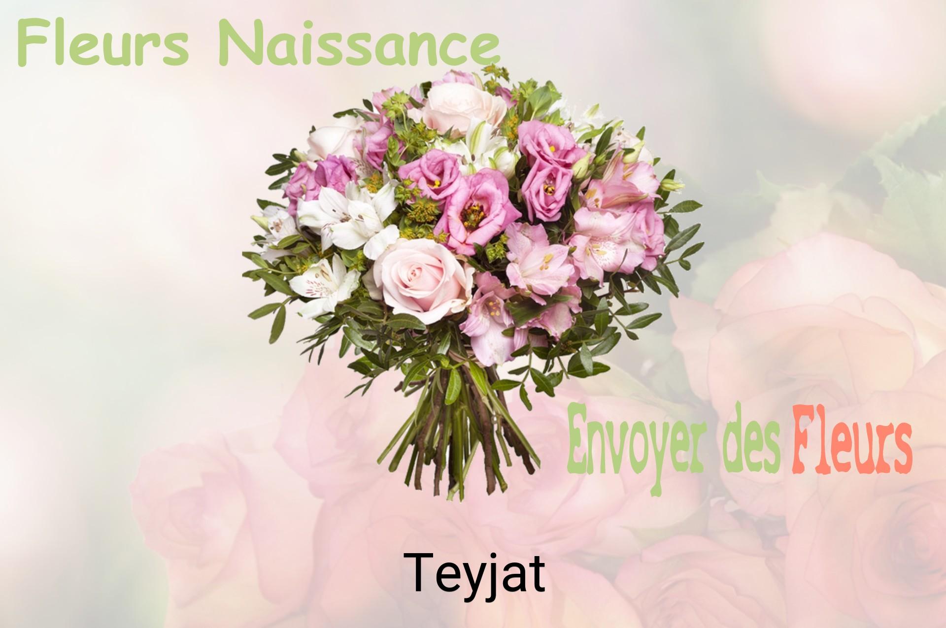 Bouquet de fleurs de naissance livré à Teyjat